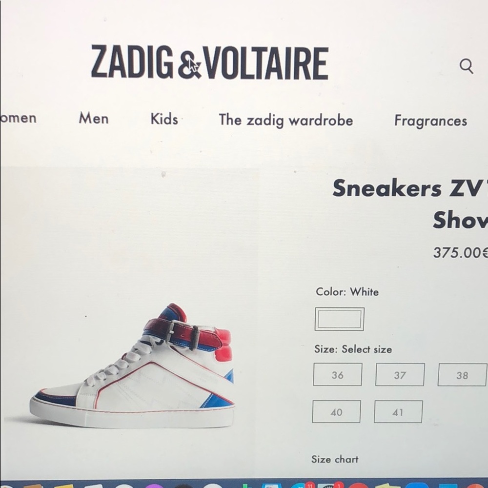 Zadig & Voltaire Sneakers ZV1747 High Show Size 37